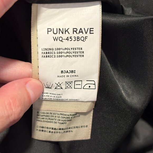 Punk Rave Black Lace Full Steampunk Goth Long Corset Skirt Women's Size Large - Picture 12 of 12